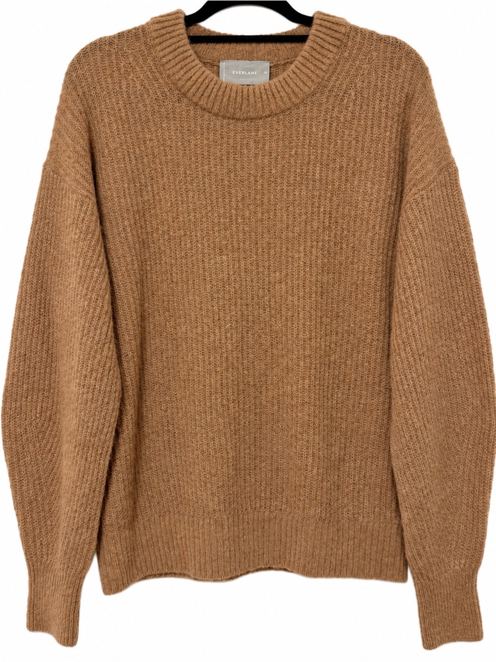 🦙Everlane| Alpaca Merino Wool Crewneck Sweater Brown Camel Size M